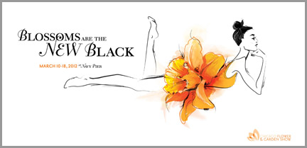 Chicago Flower & Garden Show marketing: Dani in daffodil&gabbana