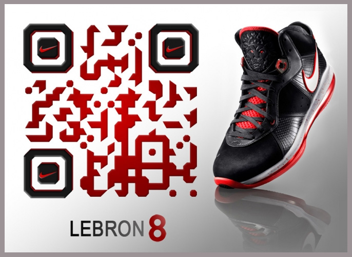 A custom-designed QR code for LeBron James