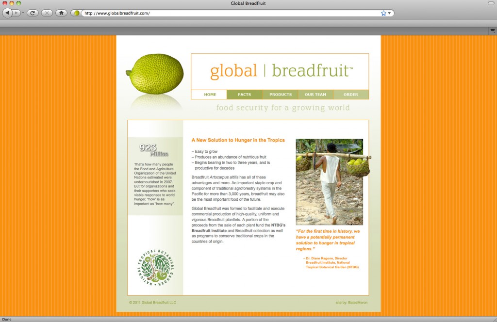 The Global Breadfruit website, a great source for info on breadfruit.