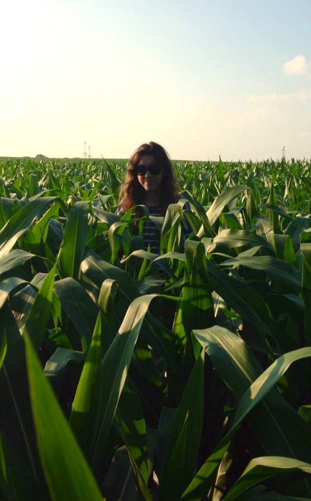 Meg in the cornfield