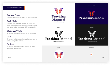 Teaching Channel brand guidelines page 15