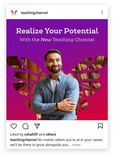 A social media ad for the Teaching Channel.