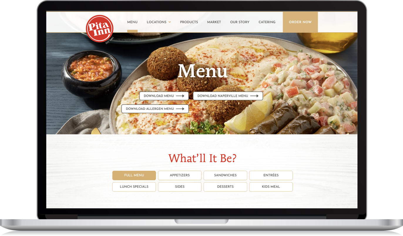 Pita Inn online menu